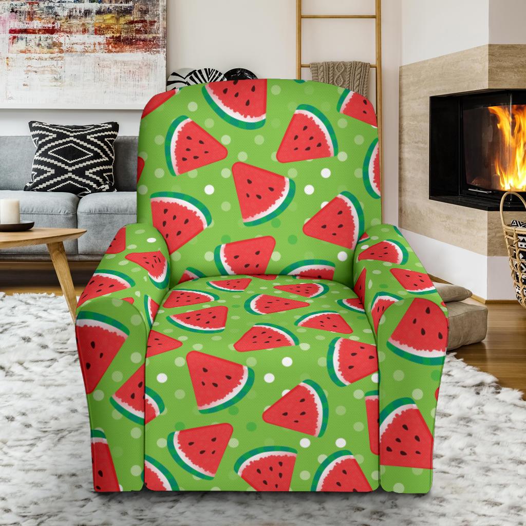Watermelon Pattern Print Design WM05 Recliner Slipcover-JORJUNE.COM