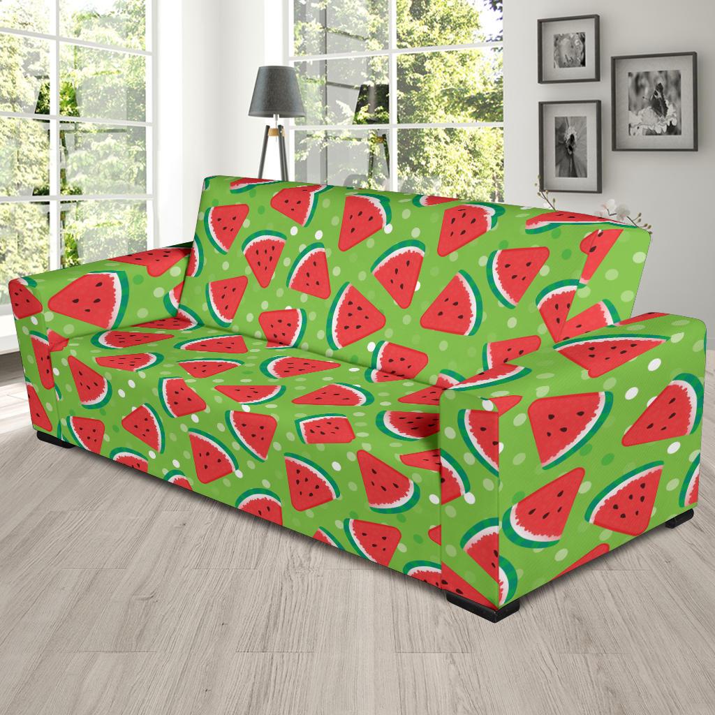 Watermelon Pattern Print Design WM05 Sofa Slipcover-JORJUNE.COM