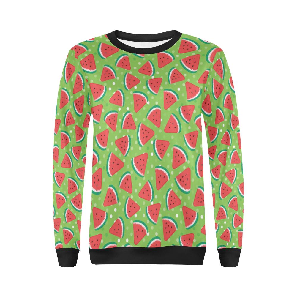 Watermelon Pattern Print Design WM05 Women Long Sleeve Sweatshirt-JorJune
