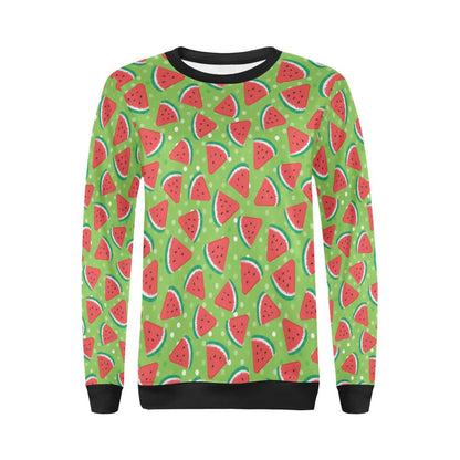 Watermelon Pattern Print Design WM05 Women Long Sleeve Sweatshirt-JorJune