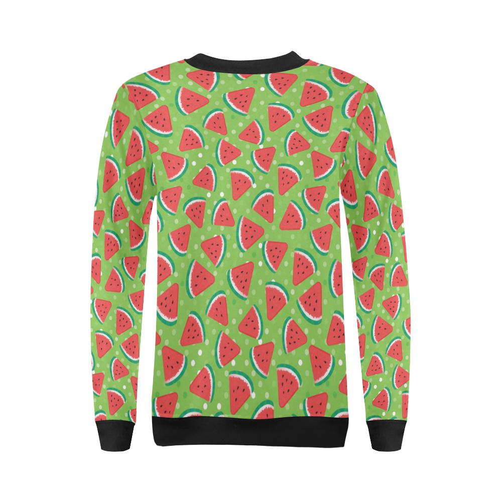 Watermelon Pattern Print Design WM05 Women Long Sleeve Sweatshirt-JorJune