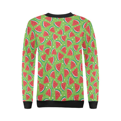 Watermelon Pattern Print Design WM05 Women Long Sleeve Sweatshirt-JorJune