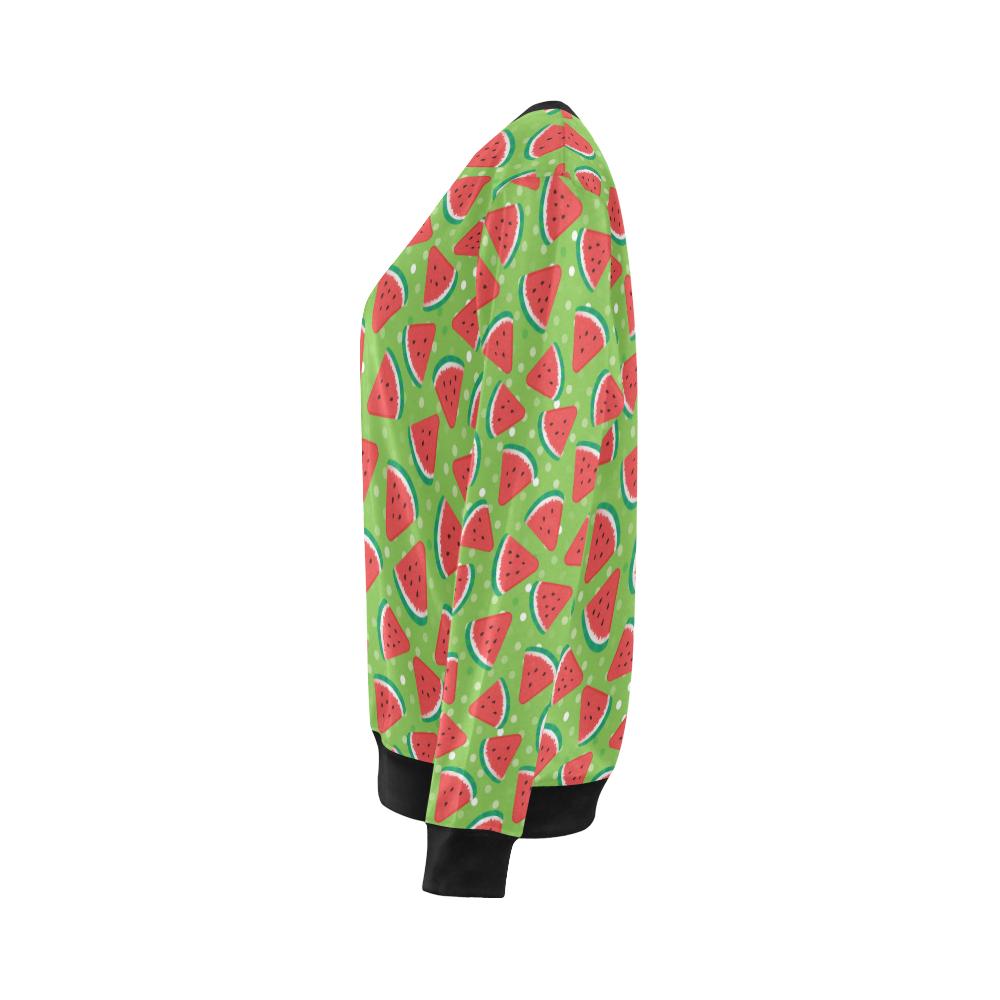 Watermelon Pattern Print Design WM05 Women Long Sleeve Sweatshirt-JorJune