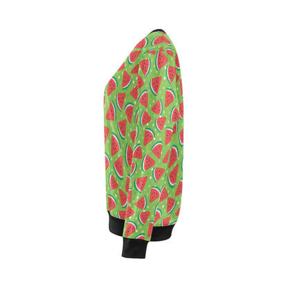 Watermelon Pattern Print Design WM05 Women Long Sleeve Sweatshirt-JorJune