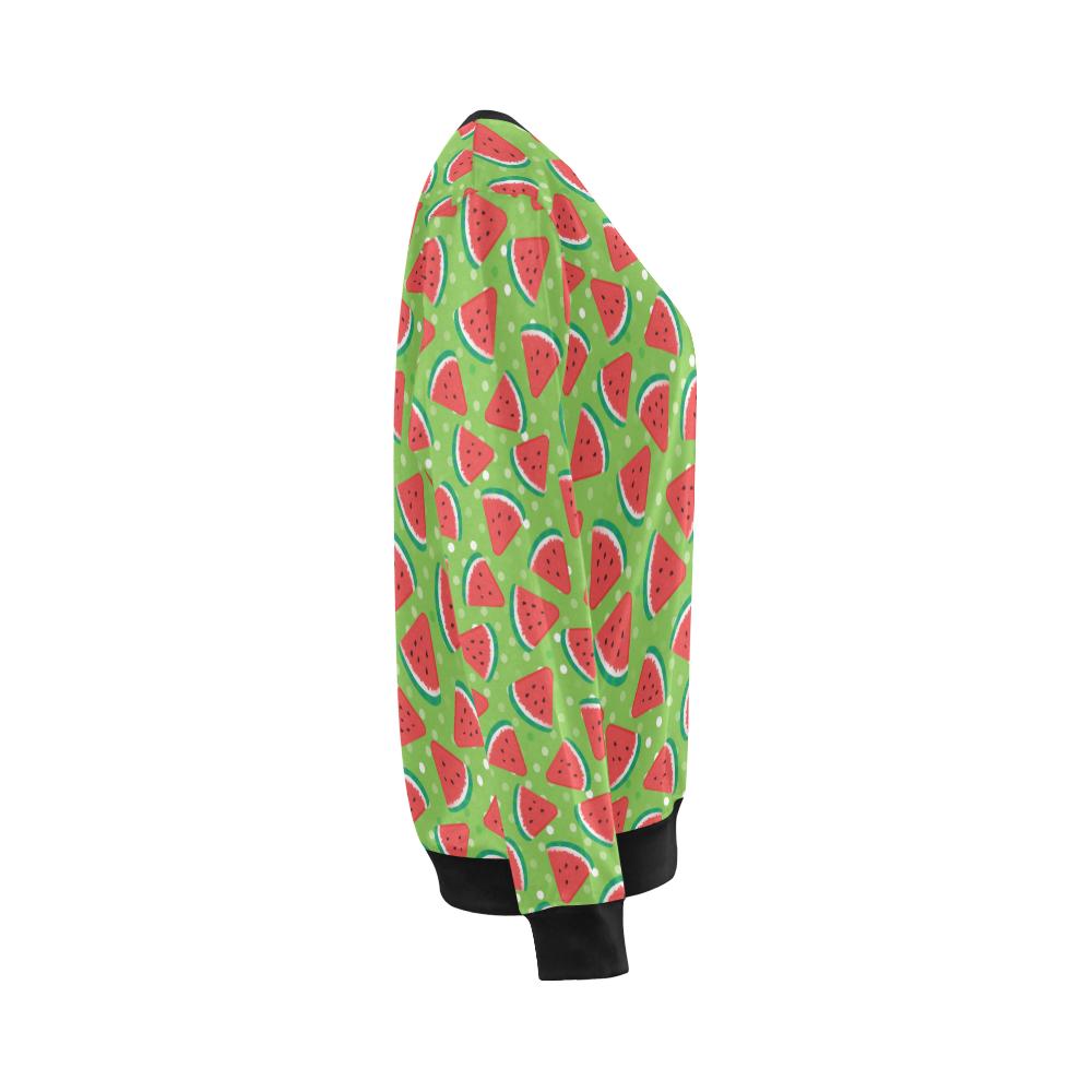 Watermelon Pattern Print Design WM05 Women Long Sleeve Sweatshirt-JorJune