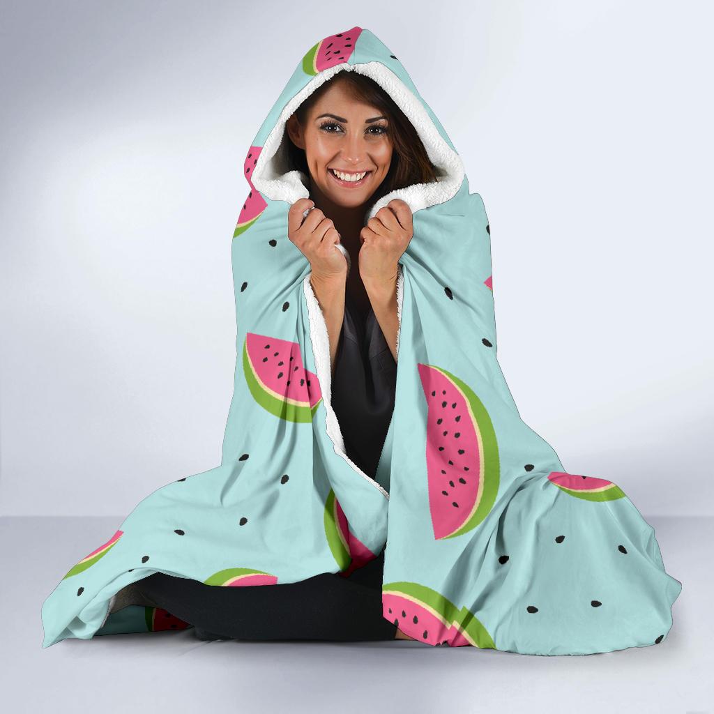 Watermelon Pattern Print Design WM06 Hooded Blanket-JORJUNE.COM