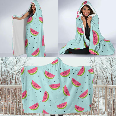 Watermelon Pattern Print Design WM06 Hooded Blanket-JORJUNE.COM