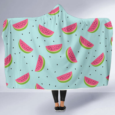 Watermelon Pattern Print Design WM06 Hooded Blanket-JORJUNE.COM