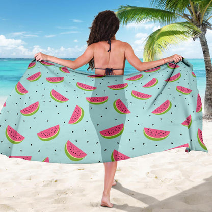 Watermelon Pattern Print Design WM06 Sarong Pareo Wrap-JORJUNE.COM
