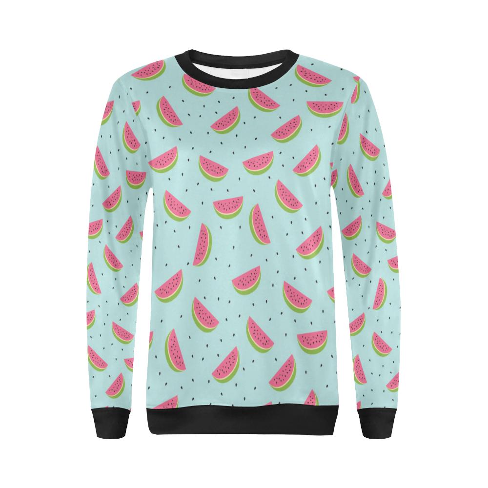 Watermelon Pattern Print Design WM06 Women Long Sleeve Sweatshirt-JorJune