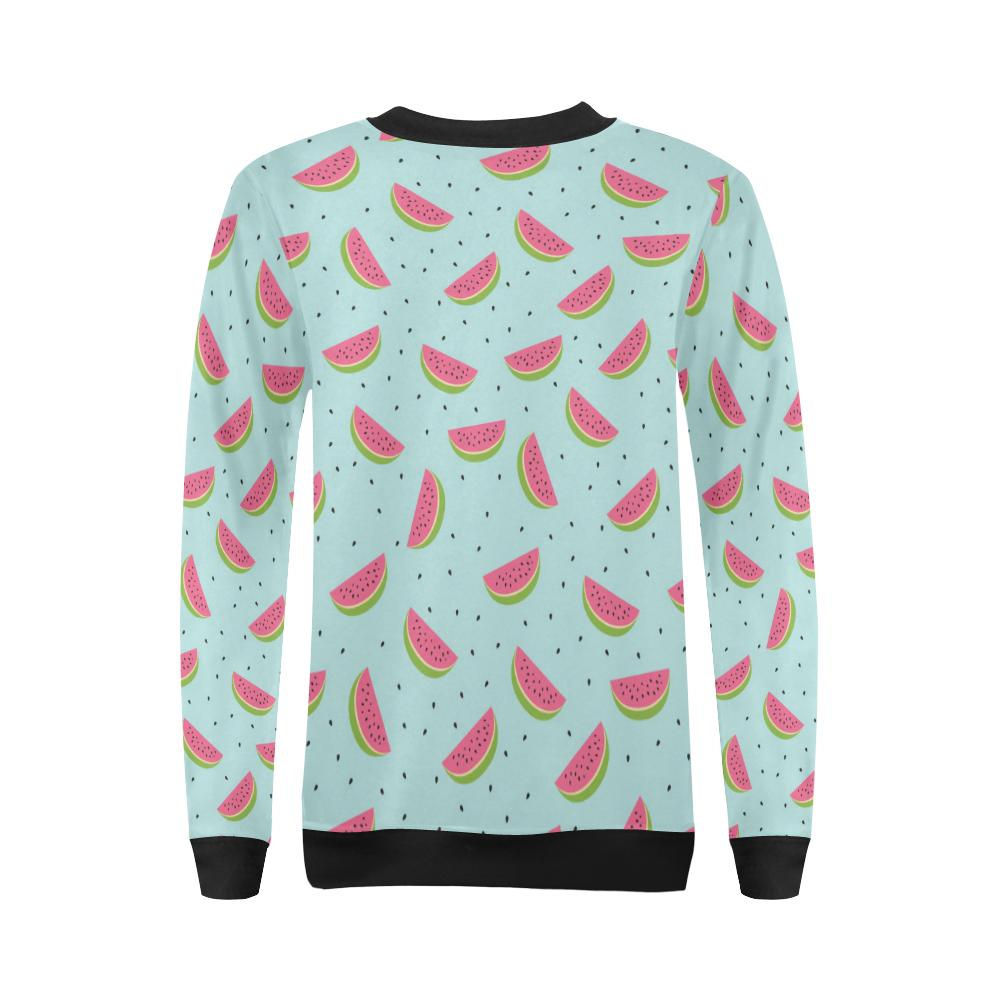 Watermelon Pattern Print Design WM06 Women Long Sleeve Sweatshirt-JorJune