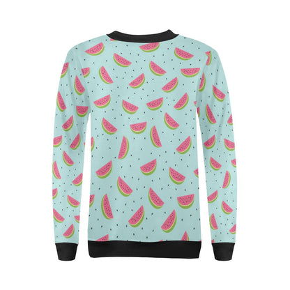 Watermelon Pattern Print Design WM06 Women Long Sleeve Sweatshirt-JorJune