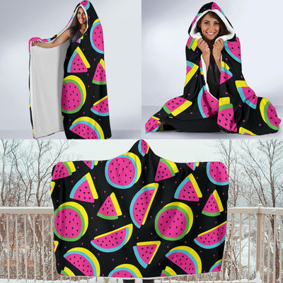 Watermelon Pattern Print Design WM07 Hooded Blanket-JORJUNE.COM