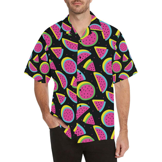 Watermelon Pattern Print Design WM07 Men Hawaiian Shirt-JorJune