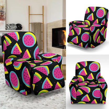 Watermelon Pattern Print Design WM07 Recliner Slipcover-JORJUNE.COM