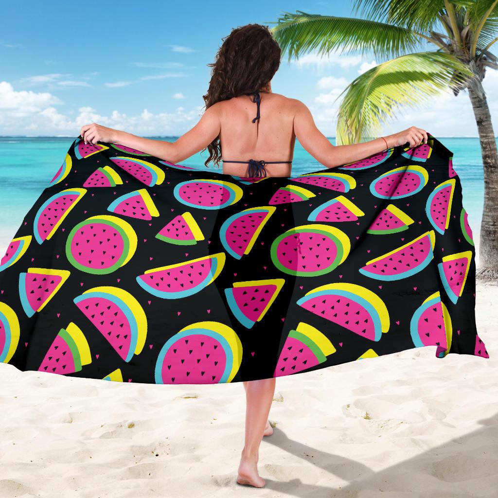 Watermelon Pattern Print Design WM07 Sarong Pareo Wrap-JORJUNE.COM