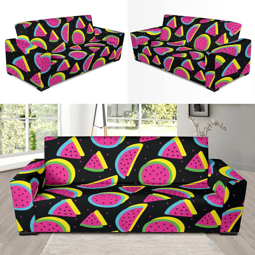 Watermelon Pattern Print Design WM07 Sofa Slipcover-JORJUNE.COM