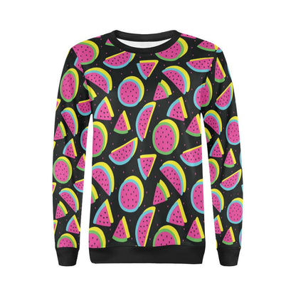Watermelon Pattern Print Design WM07 Women Long Sleeve Sweatshirt-JorJune