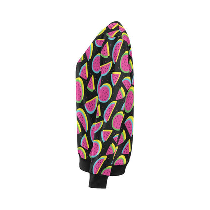 Watermelon Pattern Print Design WM07 Women Long Sleeve Sweatshirt-JorJune