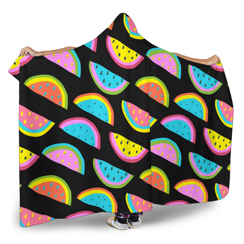 Watermelon Pattern Print Design WM08 Hooded Blanket-JORJUNE.COM