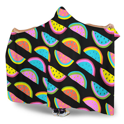 Watermelon Pattern Print Design WM08 Hooded Blanket-JORJUNE.COM