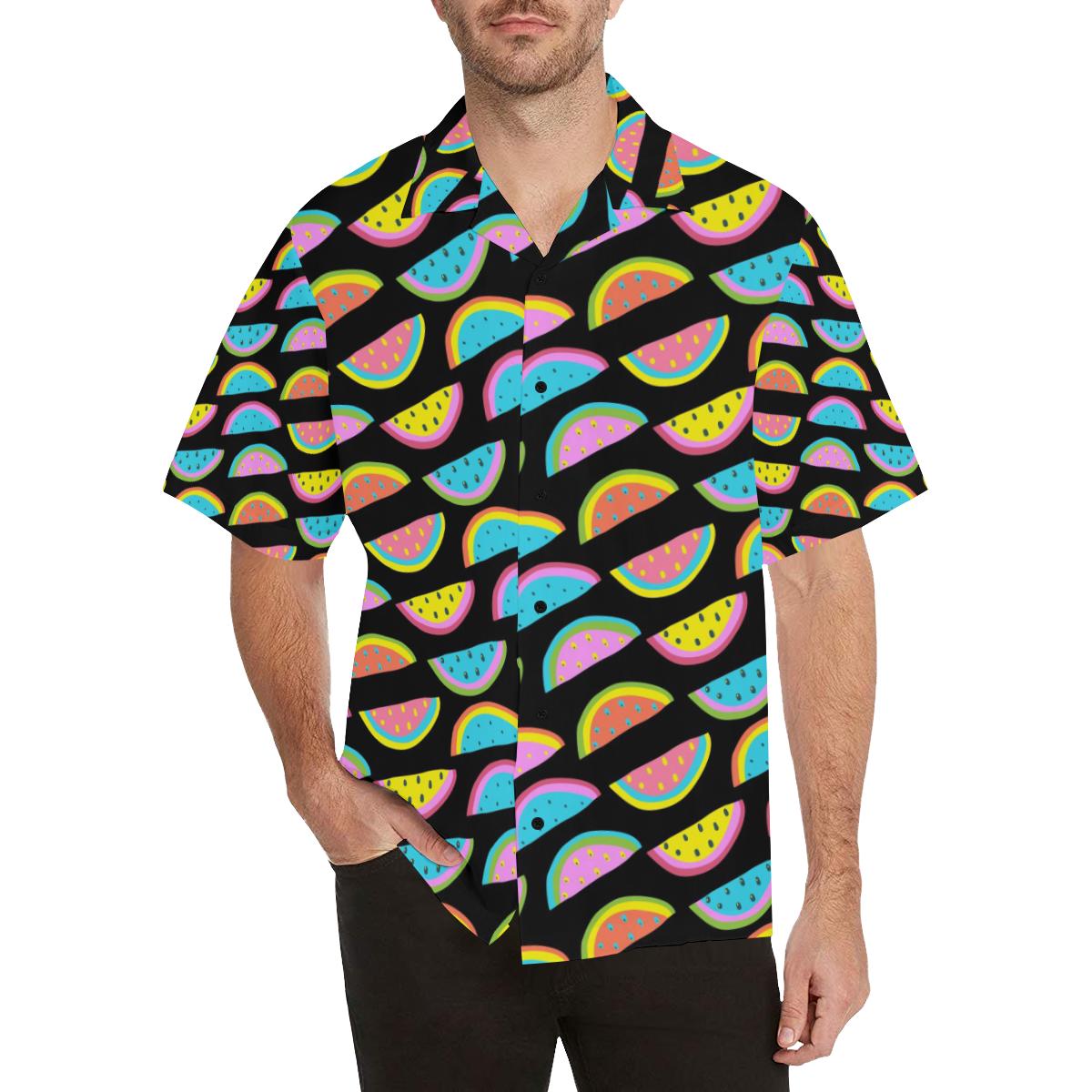 Watermelon Pattern Print Design WM08 Men Hawaiian Shirt-JorJune