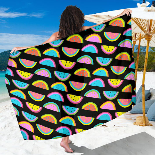 Watermelon Pattern Print Design WM08 Sarong Pareo Wrap-JORJUNE.COM
