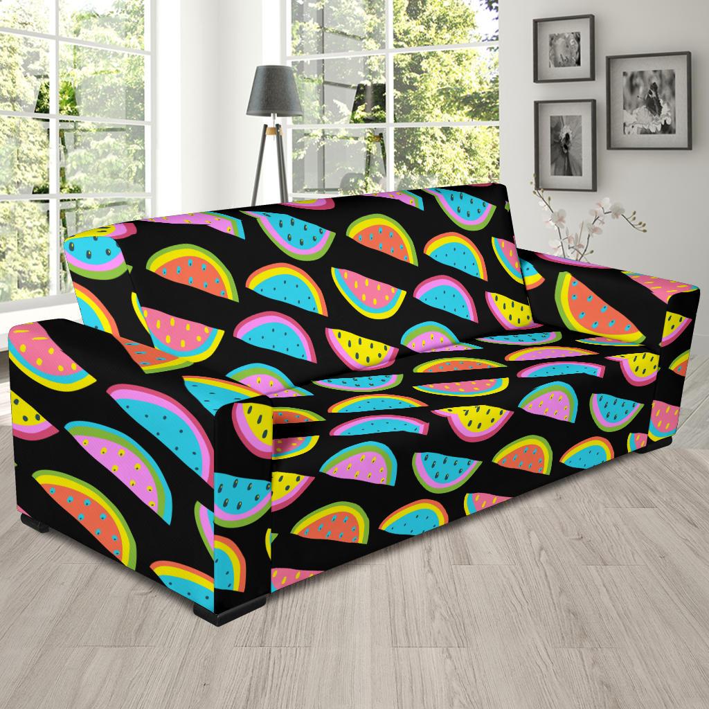 Watermelon Pattern Print Design WM08 Sofa Slipcover-JORJUNE.COM