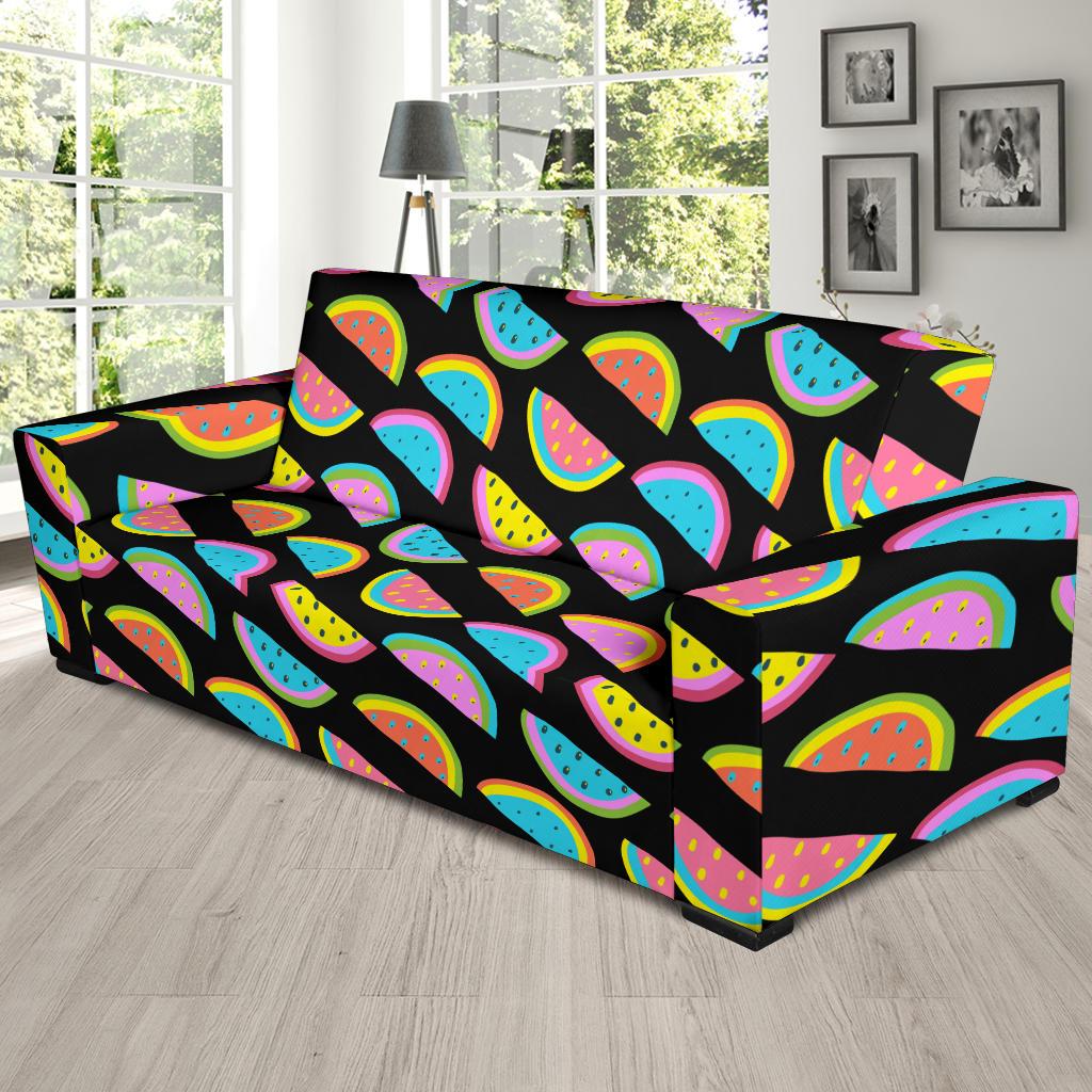 Watermelon Pattern Print Design WM08 Sofa Slipcover-JORJUNE.COM