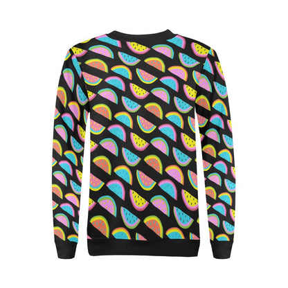 Watermelon Pattern Print Design WM08 Women Long Sleeve Sweatshirt-JorJune
