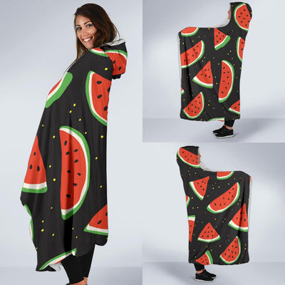 Watermelon Pattern Print Design WM09 Hooded Blanket-JORJUNE.COM