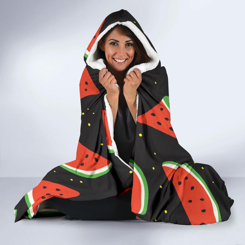 Watermelon Pattern Print Design WM09 Hooded Blanket-JORJUNE.COM