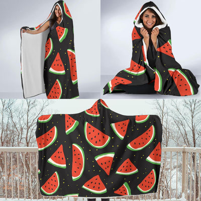 Watermelon Pattern Print Design WM09 Hooded Blanket-JORJUNE.COM