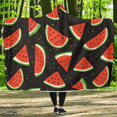 Watermelon Pattern Print Design WM09 Hooded Blanket-JORJUNE.COM