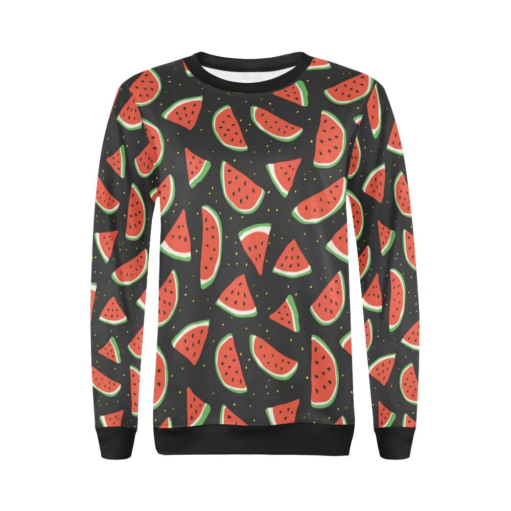 Watermelon Pattern Print Design WM09 Women Long Sleeve Sweatshirt-JorJune