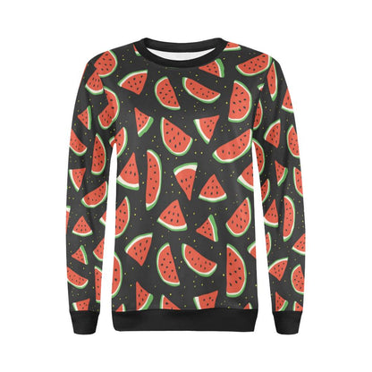 Watermelon Pattern Print Design WM09 Women Long Sleeve Sweatshirt-JorJune
