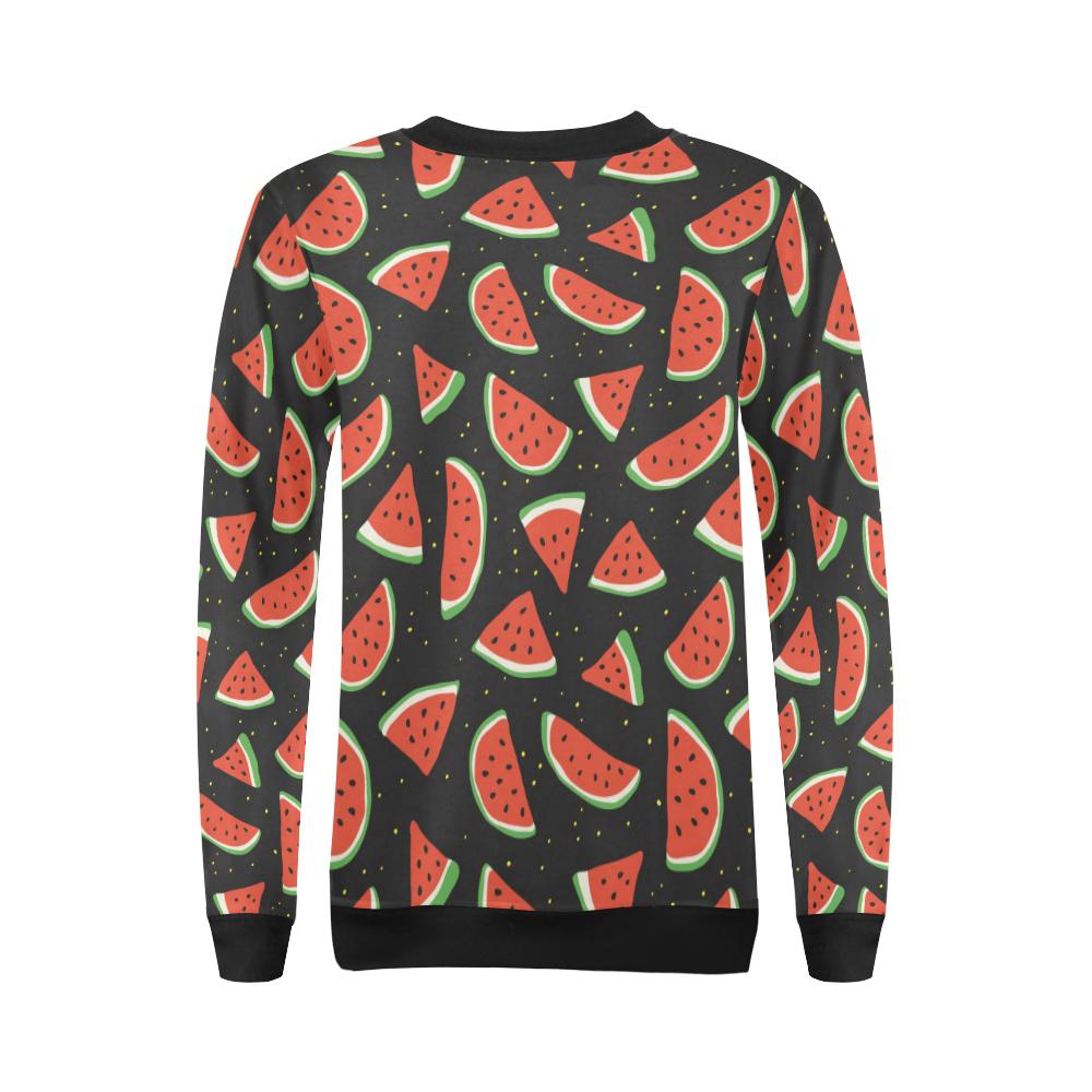 Watermelon Pattern Print Design WM09 Women Long Sleeve Sweatshirt-JorJune