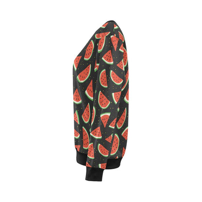 Watermelon Pattern Print Design WM09 Women Long Sleeve Sweatshirt-JorJune