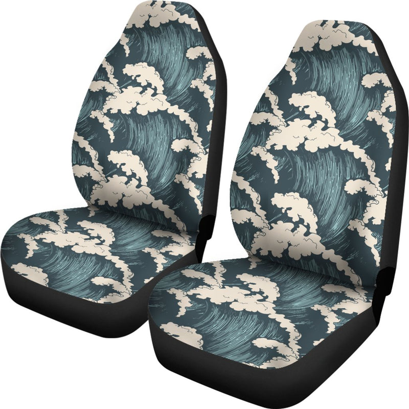 Wave Art Print Universal Fit Car Seat Covers