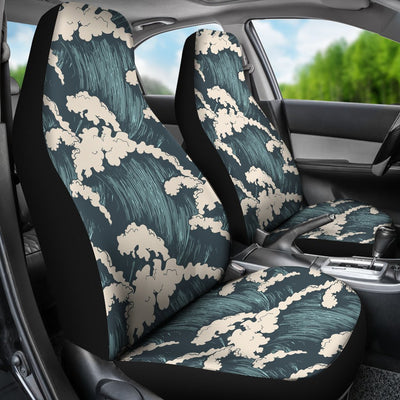 Wave Art Print Universal Fit Car Seat Covers