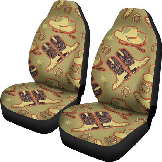 Western Cowboy Themed Universal Fit Car Seat Covers