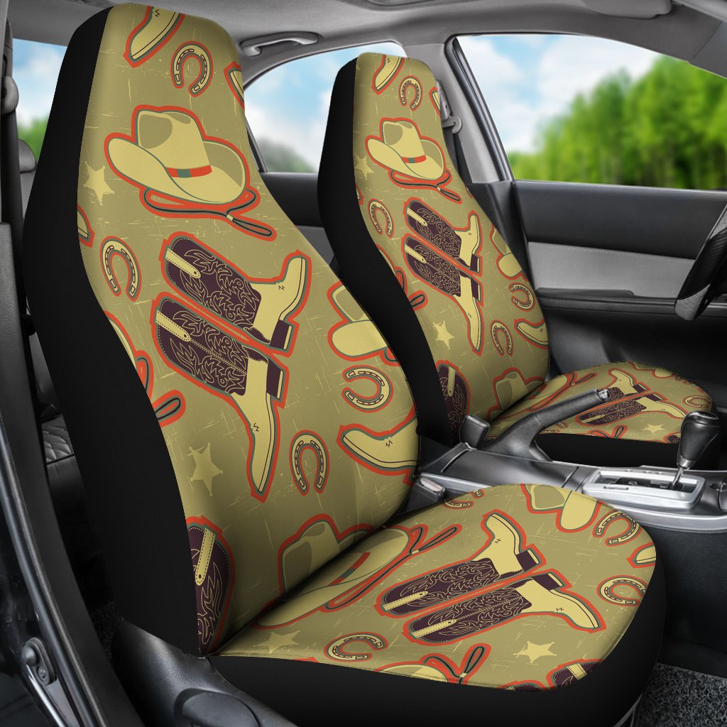 Western Cowboy Themed Universal Fit Car Seat Covers