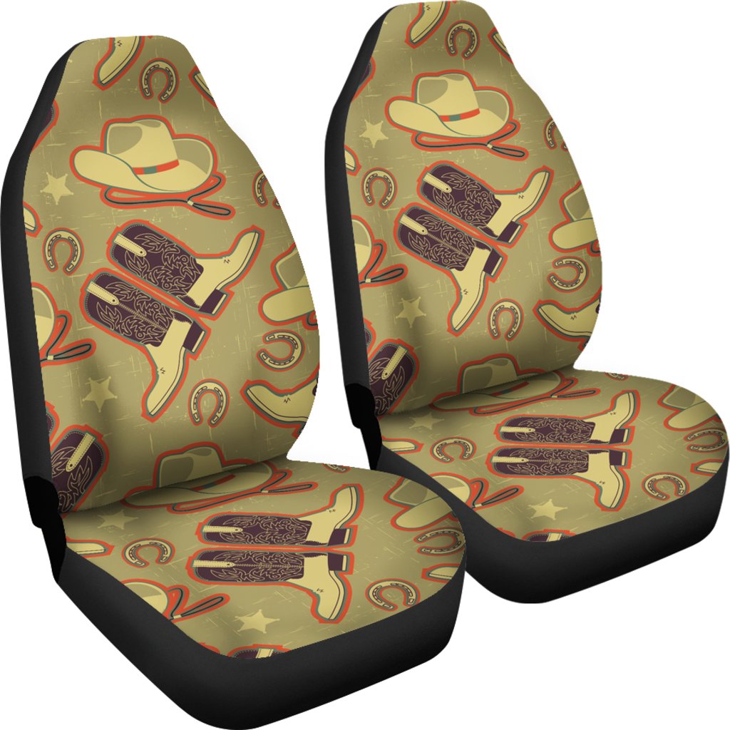 Western Cowboy Themed Universal Fit Car Seat Covers