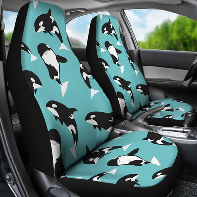 Whale Action Design Themed Print Universal Fit Car Seat Covers-JorJune