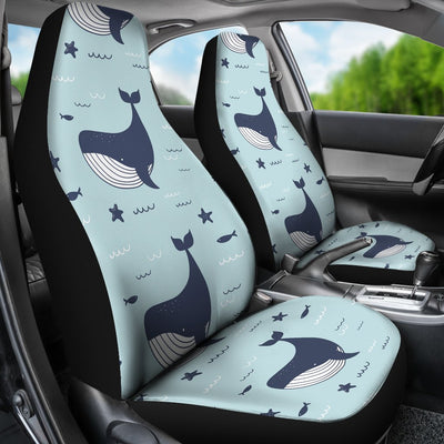 Whale Cute Design Themed Print Universal Fit Car Seat Covers-JorJune