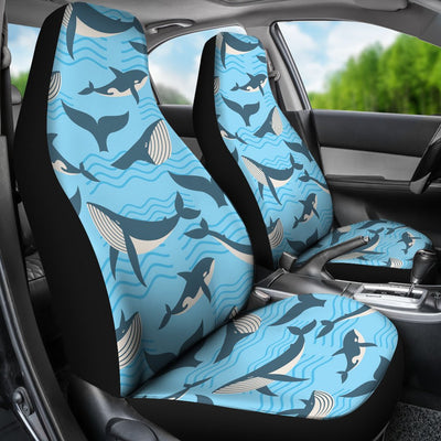 Whale Pattern Design Themed Print Universal Fit Car Seat Covers-JorJune