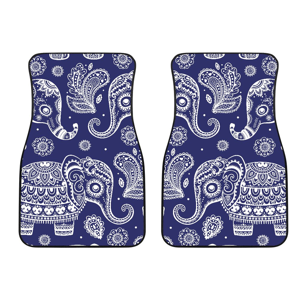 White Elephant Mandala Car Floor Mats