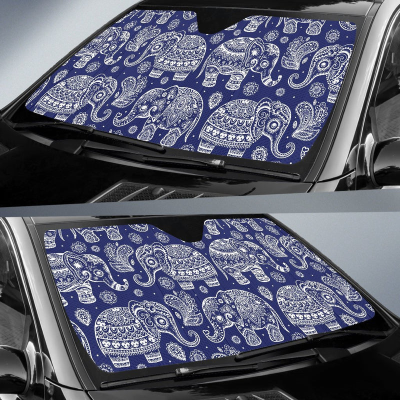 White Elephant Mandala Car Sun Shade-JorJune