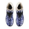 White Elephant Mandala Faux Fur Leather Boots