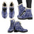 White Elephant Mandala Faux Fur Leather Boots